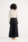 The Shanty Corporation Sardinia Scalloped Linen Pant in Black | Women's Clothing | Gretel Lane