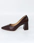 Brazilio ST7150514 Women's Leather Pointed Toe Heel Chocolate | Women's Shoes online | Gretel Lane