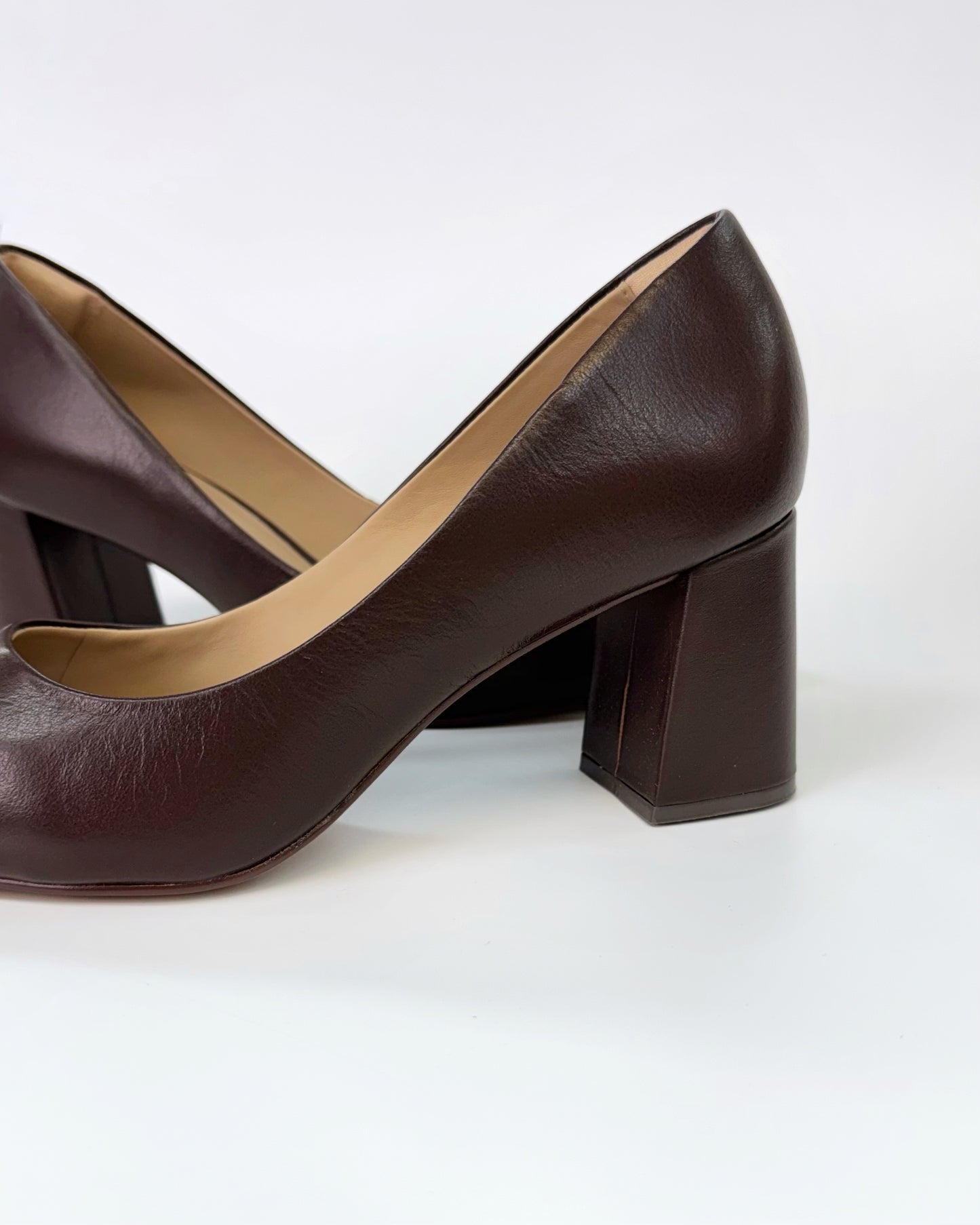 Brazilio ST7150514 Women's Leather Pointed Toe Heel Chocolate | Women's Shoes online | Gretel Lane