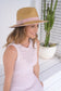 Sabrina Panama Pink Ribbon w Tassel