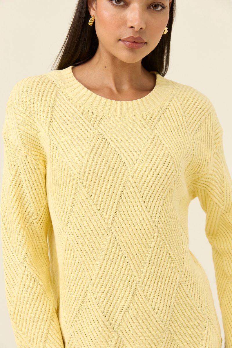 Isle of Mine Women's Yellow Sadie Ribbed Knit Jumper | Gretel Lane