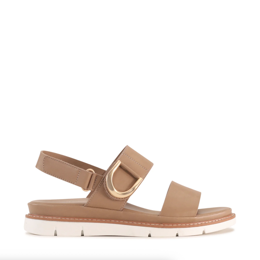 Los Cabos Women's Sana Adjustable Padded Sole Sandal Taupe | Gretel Lane | Women's Adjustable Sandal 