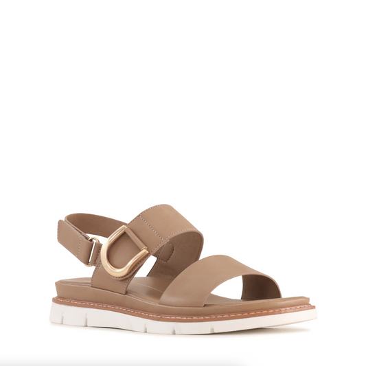 Los Cabos Women's Sana Adjustable Padded Sole Sandal Taupe | Gretel Lane | Women's Adjustable Sandal 