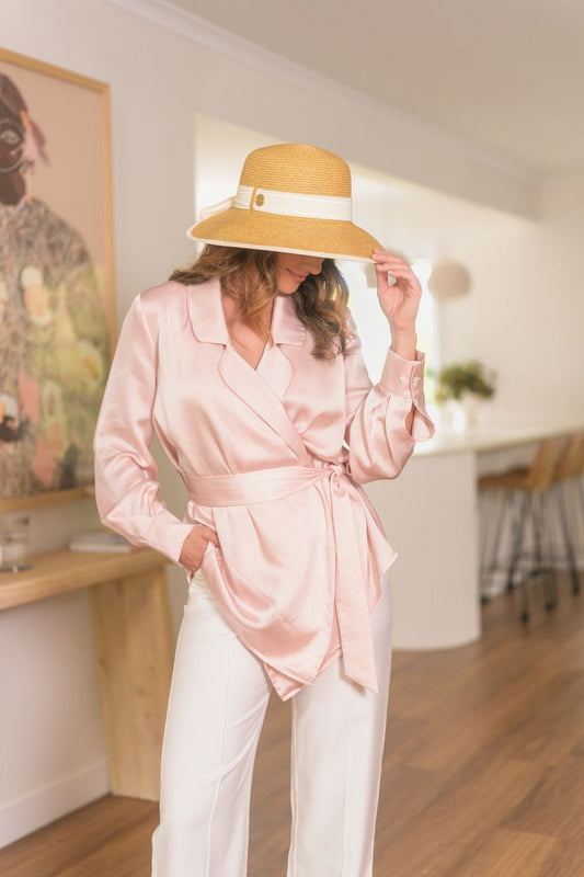 Scarlett Medium Brim Ribbon Cream