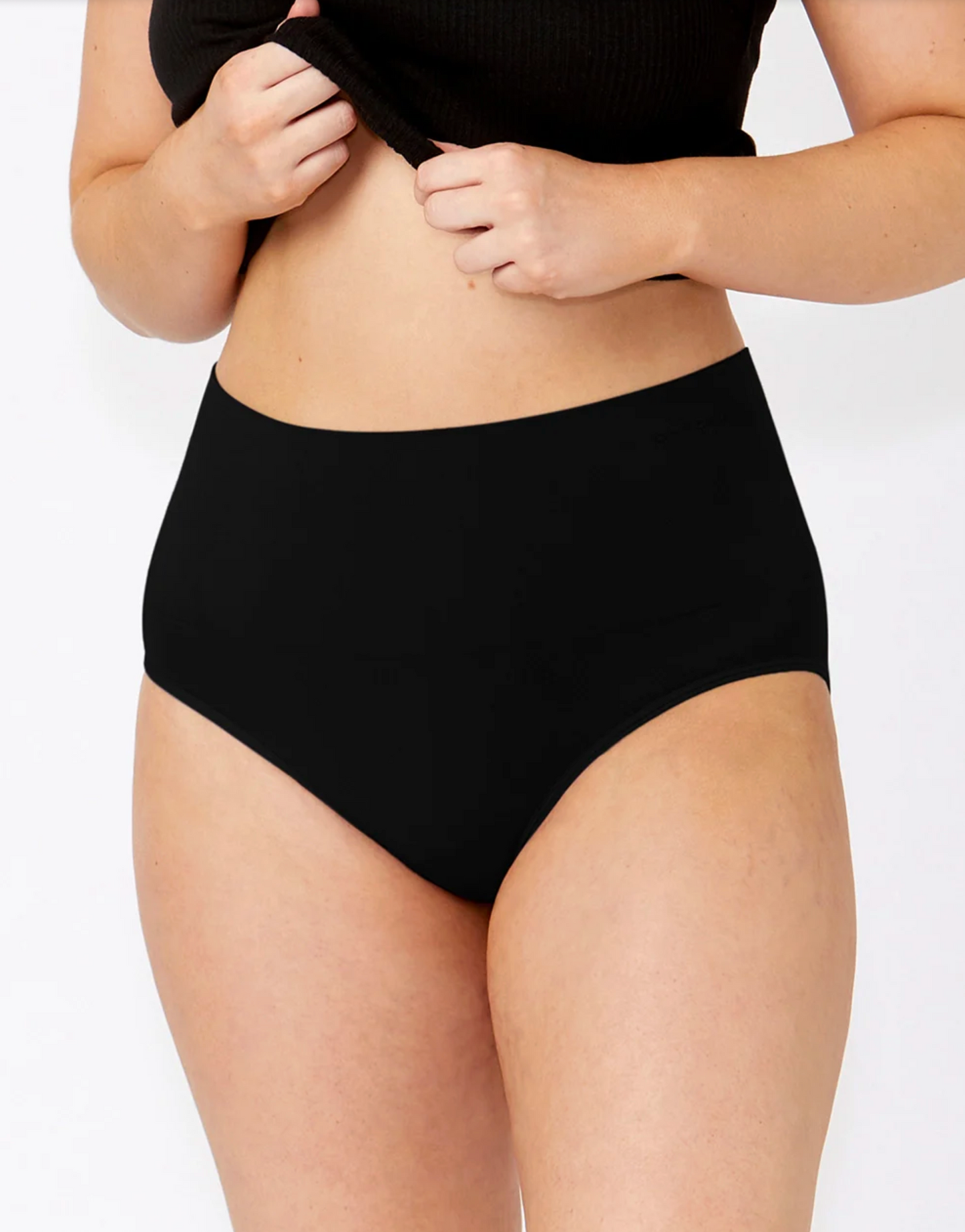 Ambra Seamless Smoothies Full Brief in Black | Women's Intimates | Gretel Lane