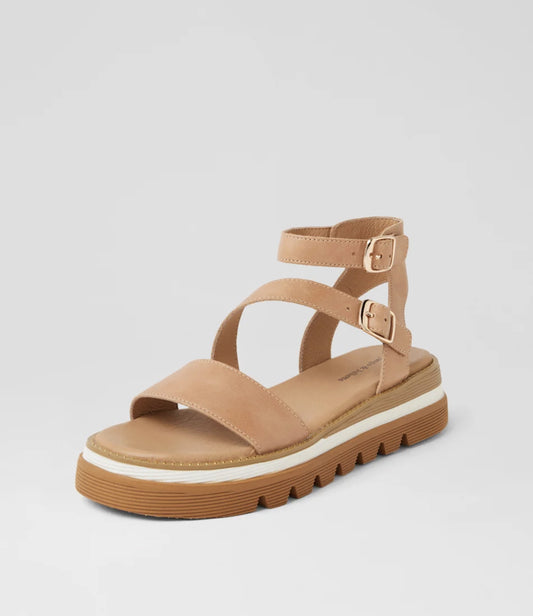 Django & Juliette Selima Women's Leather Sandals Cappuccino | Women's Shoes | Gretel Lane