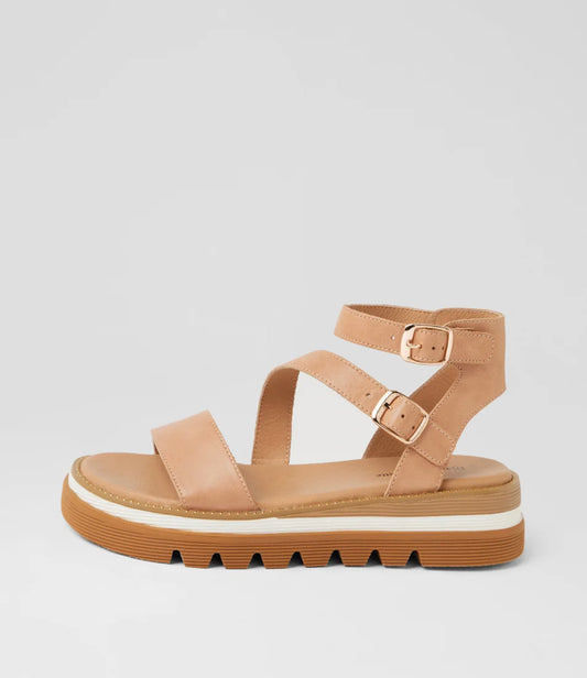 Django & Juliette Selima Women's Leather Sandals Cappuccino | Women's Shoes | Gretel Lane