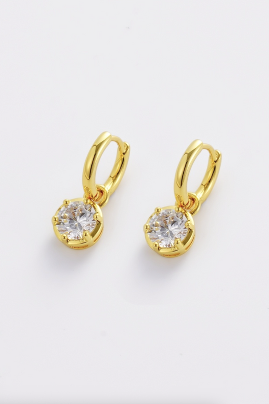 Zafino Serena Crystal Drop Hoop Earring Gold | Women's Jewellery | Gretel Lane