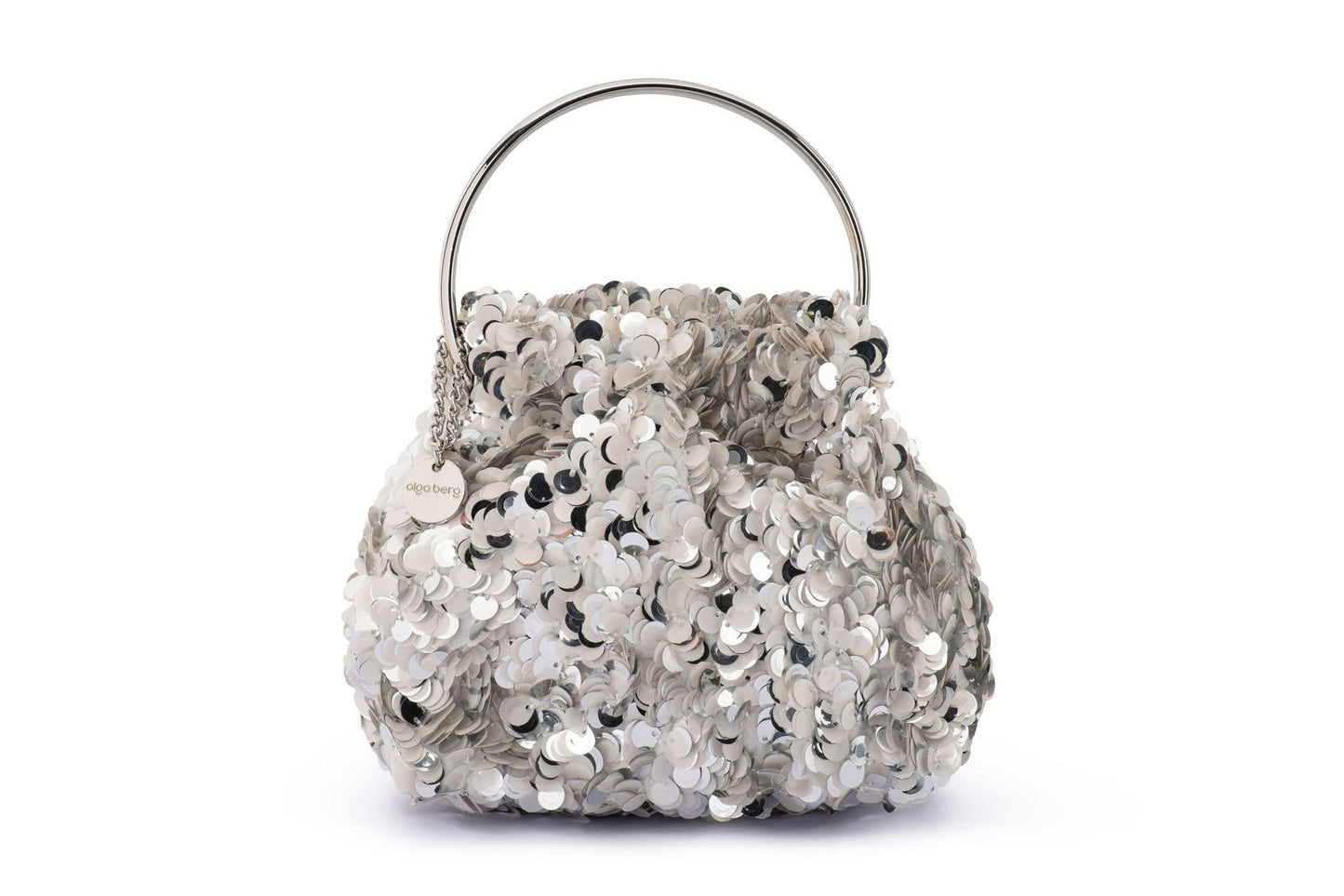 Sharma Sequin Pouch (White)