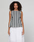Boom Shankar Shiro Cotton Sleeveless Top Mono Stripe | Women's Clothing | Gretel Lane