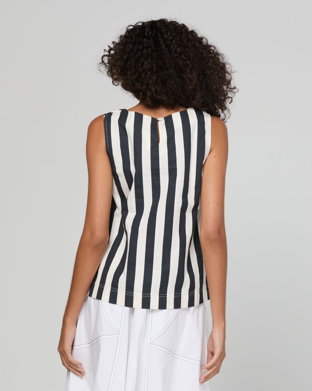 Boom Shankar Shiro Cotton Sleeveless Top Mono Stripe | Women's Clothing | Gretel Lane