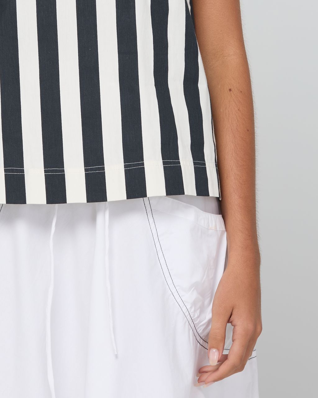 Boom Shankar Shiro Cotton Sleeveless Top Mono Stripe | Women's Clothing | Gretel Lane