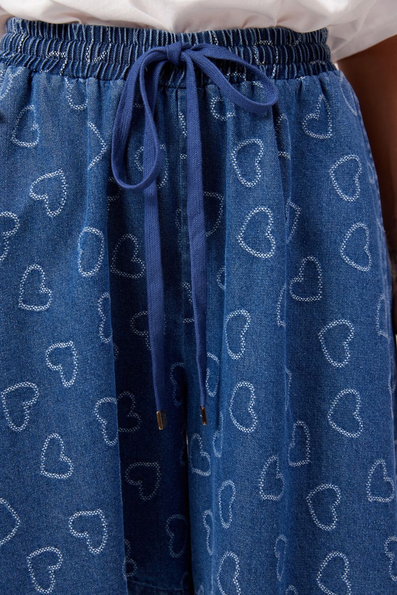 HAVEN Sicily Heart Denim Mid Length Short Indigo | Women's Clothing | Gretel Lane
