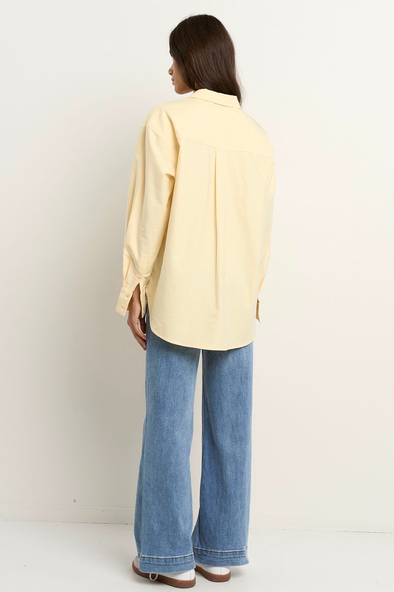 Signature Oxford Oversized Boyfriend Shirt (Lemon)