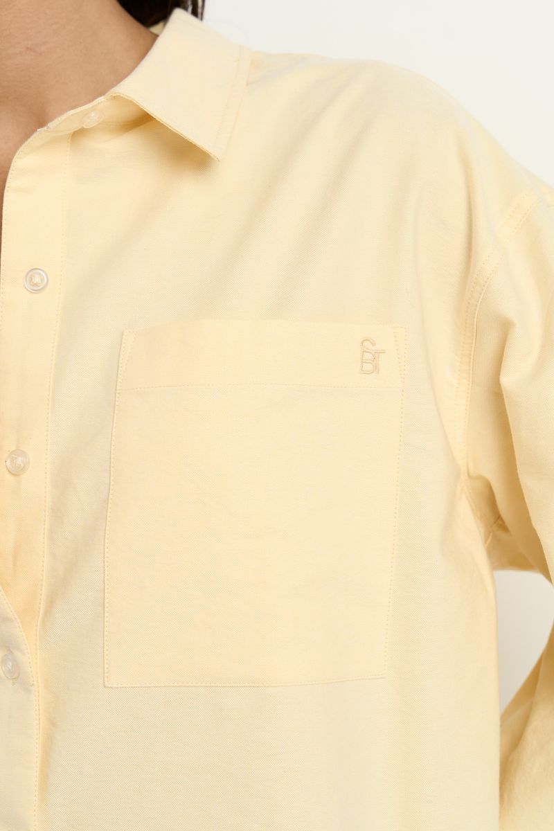 Signature Oxford Oversized Boyfriend Shirt (Lemon)