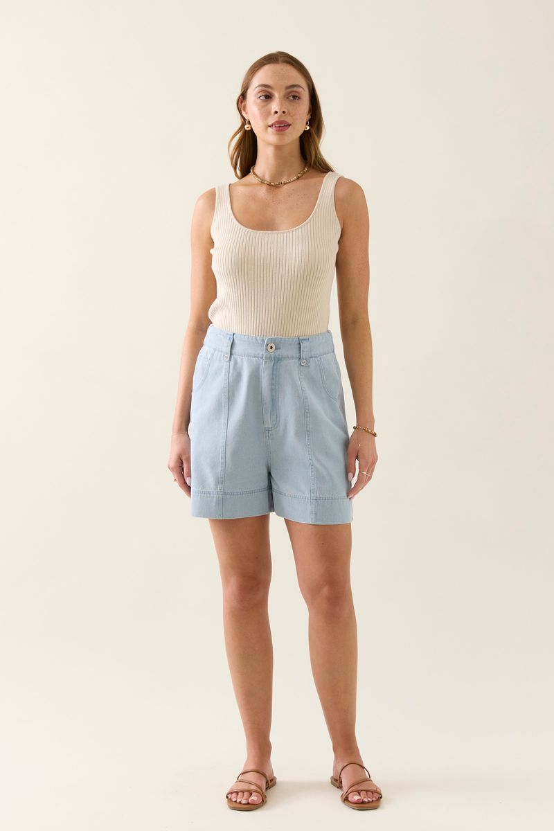 Sofie Denim Short (Sky)