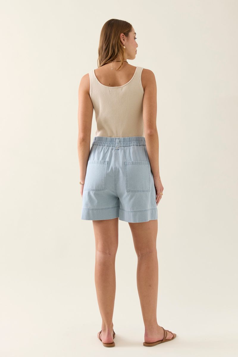 Sofie Denim Short (Sky)