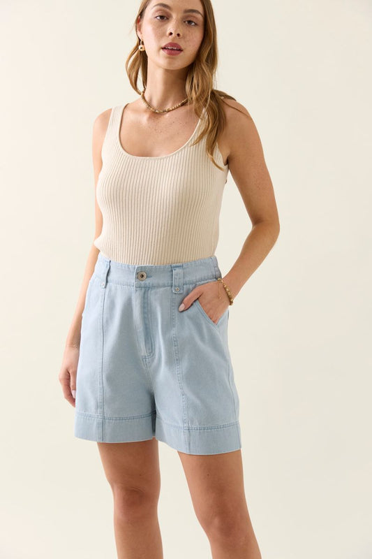 Sofie Denim Short (Sky)