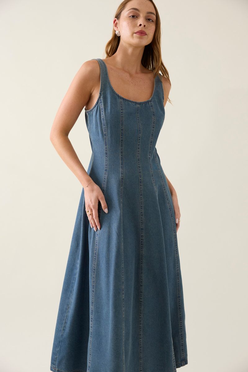 Sofie Denim Tank Dress (Drift)