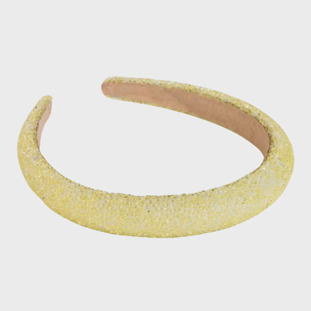 Sparkle Yellow Padded Headband