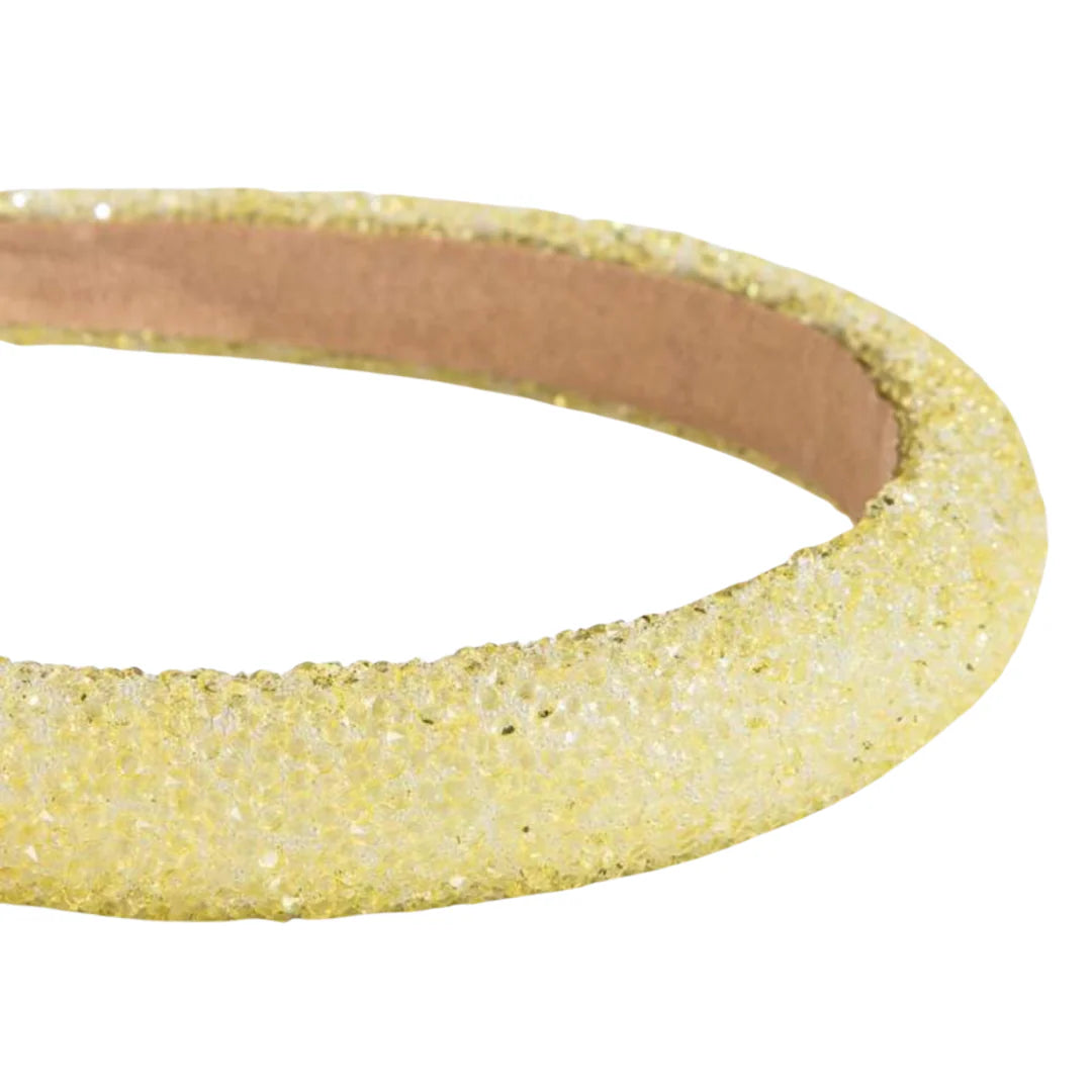 Sparkle Yellow Padded Headband