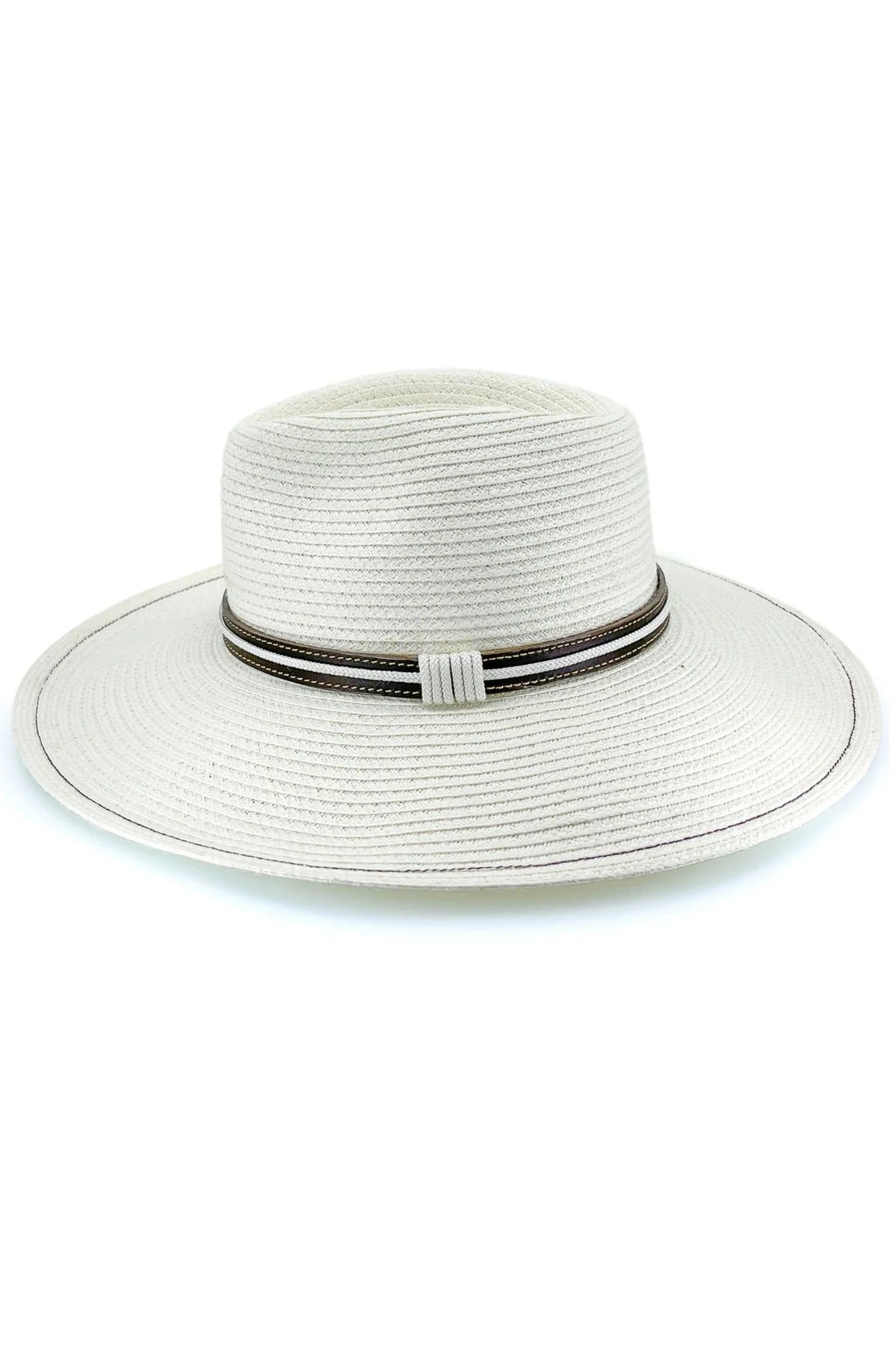 St Tropez Wide Brim Fedora (Ivory) - TM699A