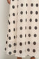 Stage Puff Sleeve Floaty Maxi Dress (Cream/Black Polka Dot)