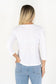 Humidity Women's White Cotton 3/4 Sleeve Stella v-neck Tee | Gretel Lane