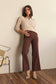 Stretch Wide Leg Pant (Chocolate)