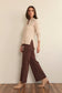 Stretch Wide Leg Pant (Chocolate)