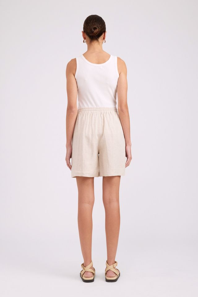 Eb & Ive Studio Bermuda Linen Short Tusk | Women's Clothing | Gretel Lane