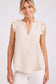 Eb & Ive Studio Frill Sleeve Linen Tank Tusk | Women's Clothing | Gretel Lane