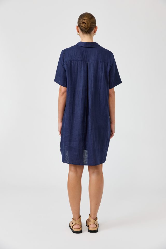 Studio Short Shirt Dress (Indigo)