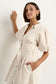 Sundown Denim Puff Sleeve Mini Dress (Ecru)