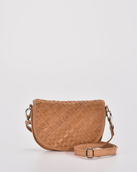 Surrey Woven Handbag (Cognac)