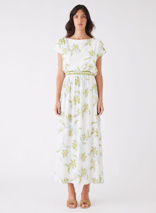 Tranquility Dress (Olive Floral)
