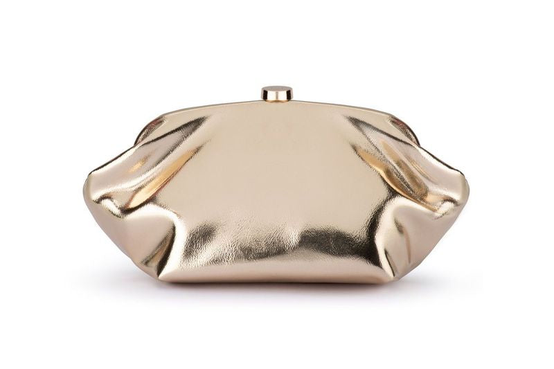 Tally Metallic Clutch (Gold)