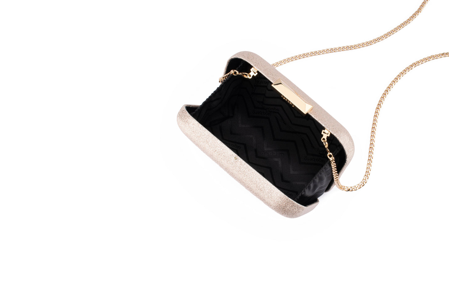 Tamar Metallic Clutch (Champagne)