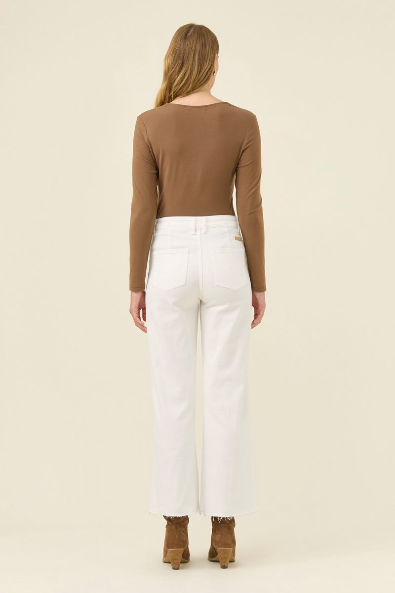 Isle of Mine Women's White Raw Edge Tate Denim Jeans | Gretel Lane