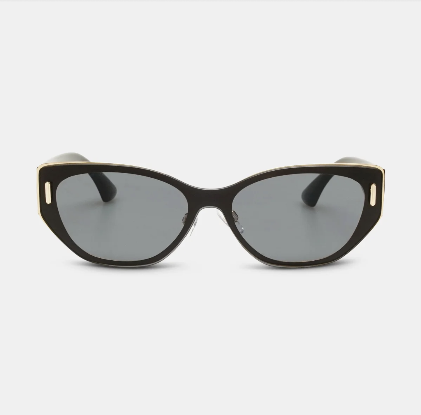 Locello Tiana Women's Square Sunglasses Black and Gold | Women's Eyewear | Gretel Lane