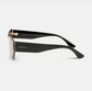 Locello Tiana Women's Square Sunglasses Black and Gold | Women's Eyewear | Gretel Lane