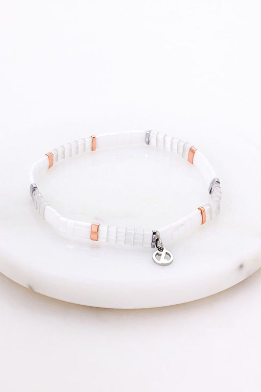 Tile Bracelet (Rose/Silver)