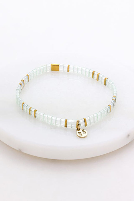 Tile Bracelet (Sea/Gold)