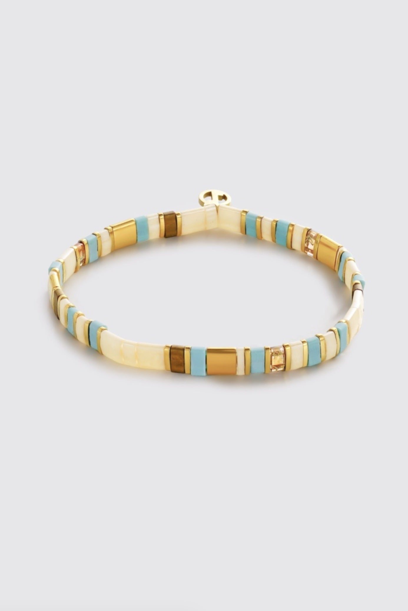 Zafino Tile Water Proof Stretch Bracelet Teal/Cream | Women's Jewellery | Gretel Lane