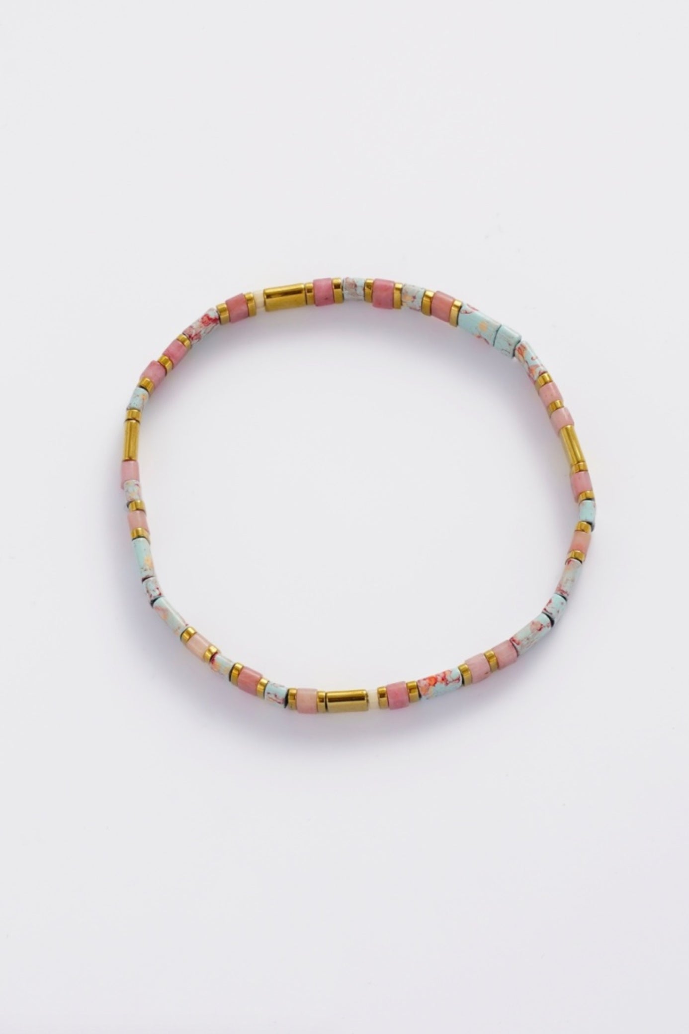 Zafino Tile Water Proof Stretch Bracelet Teal/Blush | Women's Jewellery | Gretel Lane