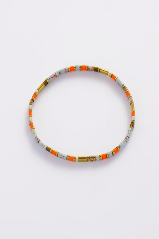 Zafino Tile Water Proof Stretch Bracelet Teal/Orange | Women's Jewellery | Gretel Lane