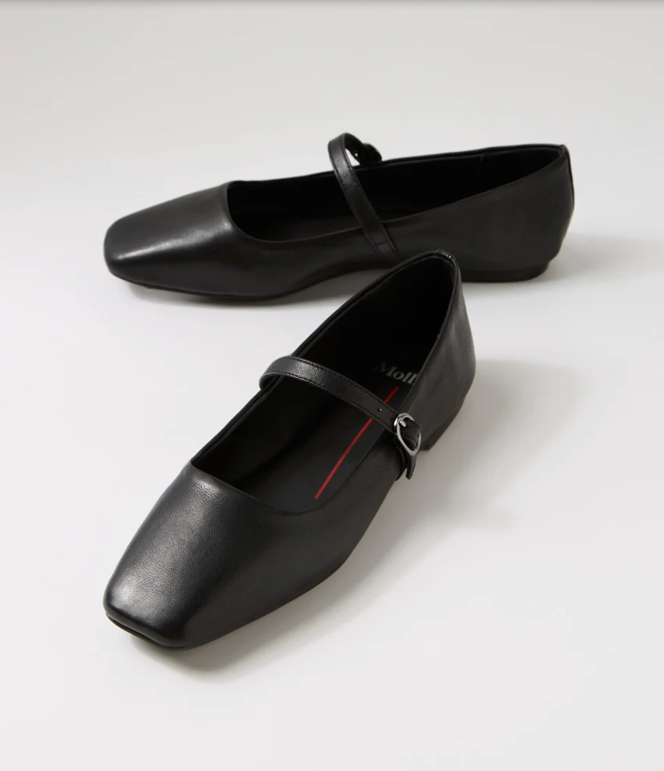 Mollini Black Leather Mary-Jane | Gretel Lane