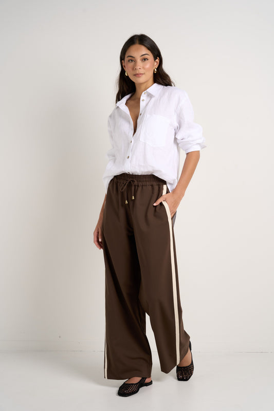 Townie Wide Leg Pant (Chocolate)