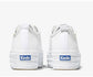KEDS Triple Up Leather Lace Up Sneaker White with Gold | Women's Sneaker | Gretel Lane