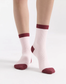 Ambra Two Tone Rib Crew Sock in Dhalia Pink | Women's Socks | Gretel Lane